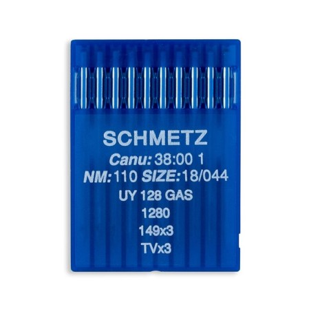 Schmetz Canu 38:00 UY 128 GAS TVx3 Industrial Coverstitch Needles size 110/18